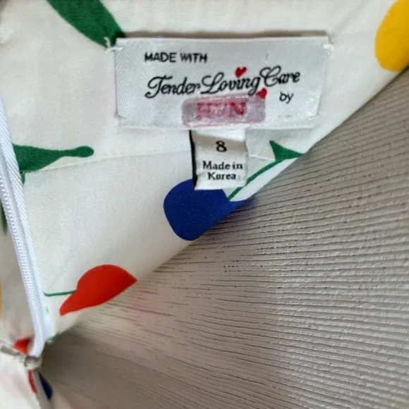 HVN Laura Bow Embellished
Printed Poplin Dress | Size: 8 - Picture 11 of 13